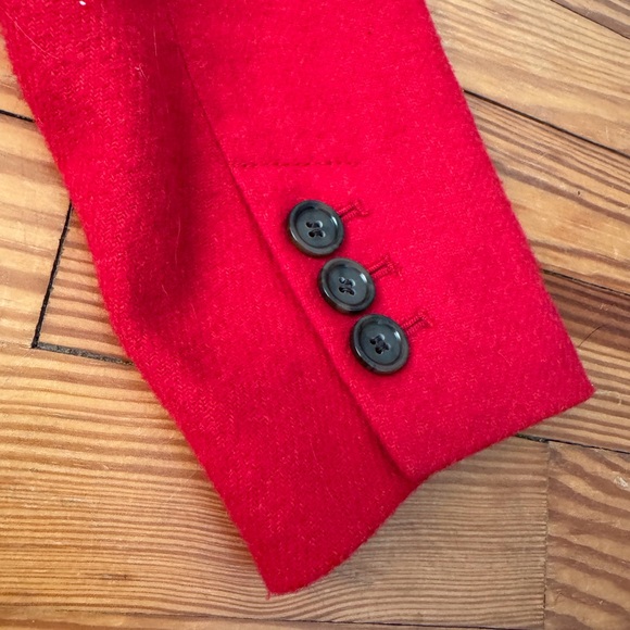 Talbots Bright Red Wool-Blend Notch Lapel Blazer - Picture 11 of 11